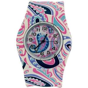 【送料無料】腕時計 ウォッチ レディースペイズリーピンクシリコンtoc mujer damas chicas paisley rosa diseo silicona slap watch toc164|hokushin