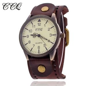 【貨物輸送無料】ウオッチ ご覧なさる ビンテージアンティークカウレザーブレスレットウォッチccq vintage cow leather bracelet watch high quality antique women wrist watch lu