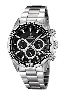 【送料無料】腕時計　ウォッチ　ストップウォッチカレンダーfestina f167663 de hombre en acero con cronometro y calendario