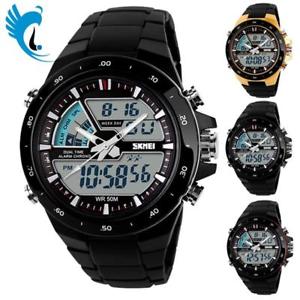 【送料無料】腕時計　ウォッチ　クオーツアナログデジタルreloj de pulsera impermeable para hombre y chicos militares de mltiples funciones analgico digital cuarzo｜hokushin