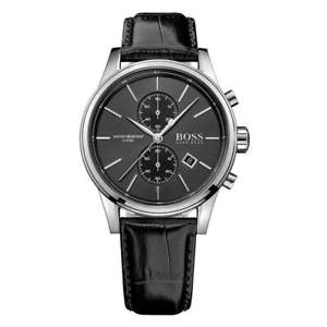 【送料無料】腕時計　ウォッチ　アラームクロノグラフヒューゴジェットレザーストラップボスreloj crongrafo hugo boss para hombres jet, correa de cuero, esfera negra, 1513279｜hokushin 27,365円