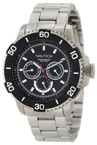 【送料無料】腕時計　ウォッチ　ノーティカクラシックブラックフィールドアラームステンレススチールnautica hombres nst 501 clsico negro esfera reloj acero inoxidable n19587g