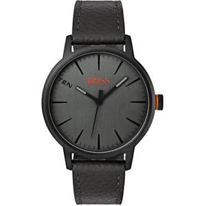 【送料無料】腕時計　ウォッチ　コペンハーゲンボスオレンジマンクロックアナログブラックレザーboss naranja copenhagen reloj de hombre 1550055 anlogo cuero negro｜hokushin