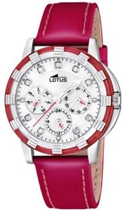 【送料無料】腕時計　ウォッチ　アラームグリーレッドレザーreloj mujer lotus glee l157463 de cuero rojo｜hokushin