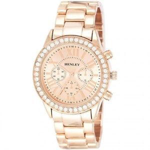 腕時計 ウォッチ ヘンリーレディースヶhenley reloj de seoras de cristales brillantes con 12 meses de garanta 腕時計 ウォッチ ヘンリーレディースヶhenley reloj de seoras de cristales brillantes con 12 meses de garanta
