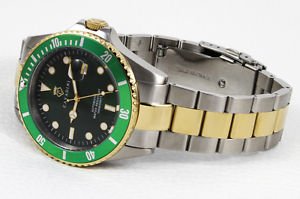 【送料無料】腕時計 ウォッチ ダイバーバーマッシフbuceador reloj automtico 30 bar wd macizo en verde advantage xxl bicolor|hokushin