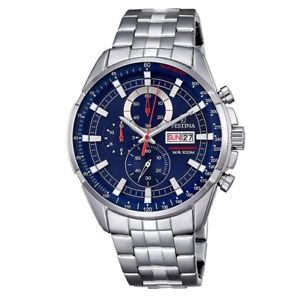 【貨物輸送無料】ウオッチ ご覧なさる ステンレススチールブレスレットウィークリーfestina esfera azul brazalete acero inoxidable fecha semanario f68443