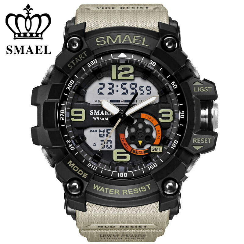 【送料無料】腕時計 ウォッチ アナログデジタルスポーツプロクォーツsmael analogdigital watch men sports 50m professional waterproof quartz larg