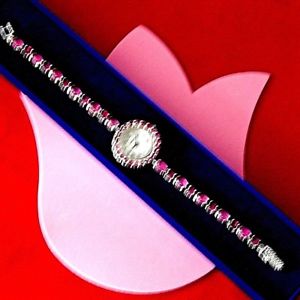 【送料無料】腕時計 ウォッチ スターリングシルバーnatural rodolita amp; ruby reloj de plata esterlina 925 26 gr 75 cm en caja