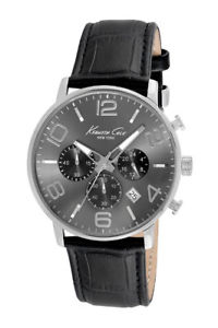 【送料無料】腕時計　ウォッチ　ケネスアラームドレススポーツシルバーアナログクロノグラフkenneth cole reloj hombre dress sport silver tone kc8007 analogico chronograph cuero s