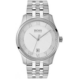 【貨物輸送無料】ウオッチ 御覧になる ヒューゴメンズステンレススチールマスタークロックボスhugo boss para hombre de acero inoxidable reloj maestro 1513589 メンズ腕時計-腕時計