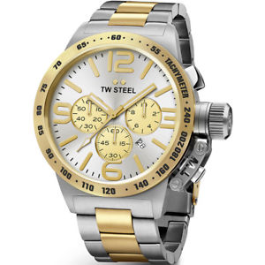 【送料無料】腕時計　ウォッチ　スチールトーンアラームtw steel cb34 reloj de hombre de dos tonos 50 mm cantina 2 aos de garanta