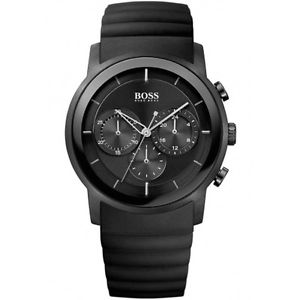 【送料無料】腕時計　ウォッチ　ヒューゴボスマンアラームクロノグラフブラックラバーモダン￥nuevo hugo boss de hombre reloj de goma con crongrafo negro moderno 1512639rrp 325