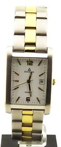 【送料無料】腕時計　ウォッチ　バーアラームクオーツミネラルガラスレジストdugena, 3 bar water resist, reloj hombre, reloj de cuarzo, bicolor, cristal mineral｜hokushin
