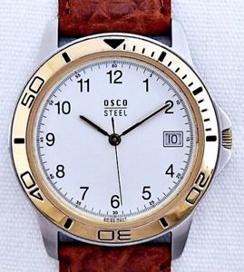 【送料無料】腕時計　ウォッチ　アラームクロックマンステンレススティールブレスレットosco reloj de hombre reloj pulsera acero 90 aos