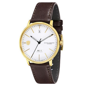 【送料無料】腕時計　ウォッチ　アラームハンスダークブラウンブレスレットdufa reloj hombre hannes daydate df9018g2 con oscuro marrn regaian pulsera