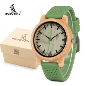 【送料無料】腕時計　ウォッチ　ボボメンズファッションソフトシリコンストラップクォーツbobo bird mens fashion bamboo wood watches with soft silicone straps quartz