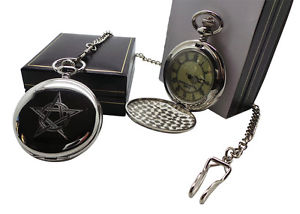 【送料無料】腕時計　ウォッチ　ポケットボックスゴシックウォッチチェーンreloj de bolsillo pentagrama caja de lujo wicca pagano gtico con cadena en caja de regalo