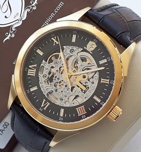 【送料無料】腕時計　ウォッチ　トーマススケルトンメンズorologio movimento automatico uomo thomas tompion skeleton mens self winding