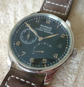 【送料無料】腕時計　ウォッチ　ホテルヴィラスタイリッシュウォッチマンパワーブックparnis elegante reloj hombre automaticpower reserva 43 mmungetragen