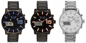 【送料無料】腕時計　ウォッチ　アナログデュアルタイムメタルカバーデジタルsoftech hombres hora dual analogico amp; digital reloj de metal plegable cierre