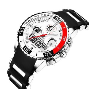 【送料無料】腕時計　ウォッチ　ゴムデジタルスポーツミリタリークオーツデュアルスクリーンreloj de pulsera relojes para hombre de goma led digital cuarzo militar deportivo pantalla dua