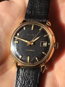 【送料無料】腕時計 ウォッチ クモマンクロック1950s bulova araa asideros esfera negra reloj de hombre 11alcd 33mm