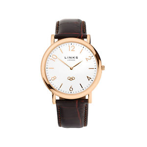 【送料無料】腕時計　ウォッチ　ゴールデンプレートローザデルガドロンドンリンク￥enlaces de londres noble reloj de placa de oro rosa delgadototalmente nuevo, pvp 225