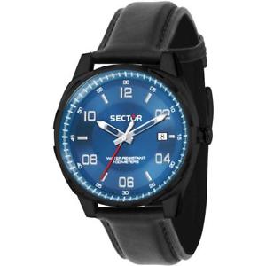 【送料無料】腕時計　ウォッチ　セクタークロックレザーサブメートルreloj de hombre sector 890 r3251503001 cuero negro azul sub 100mt