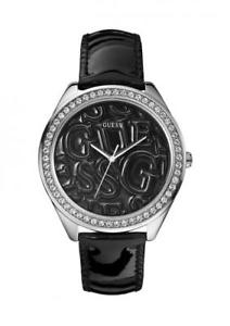 【送料無料】腕時計　ウォッチ　ペレスワロフスキーレディーorologio donna guess puffy g w85098l4 pelle nero swarovski lady