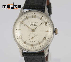 【送料無料】腕時計　ウォッチ　ビンテージスチールダービーcauny vintage 365mm steel caliber derby 33