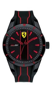 【送料無料】腕時計　ウォッチ　スクーデリアフェラーリレッドアラームシリコンアナログscuderia ferrari red rev reloj hombre 0830481 analgico de silicona rojo, negro