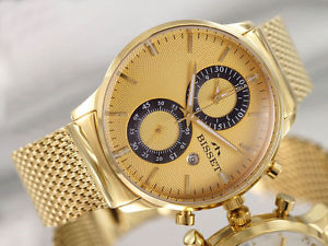 【送料無料】腕時計　ウォッチ　ゴールドクロノグラフスイスbisset portrige gold bsdd 88 chronograph reloj hombre swiss made reloj de pulsera