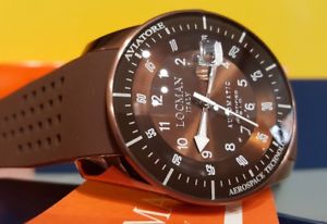 【送料無料】腕時計　ウォッチ　チタンヌオーヴォorologio locman aviatore automatico titanio acciaio marrone pvd rame nuovo 620