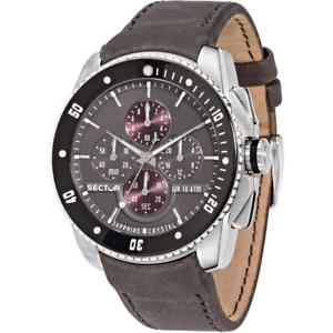 【送料無料】腕時計　ウォッチ　セクタクロノペレサブメートルorologio uomo sector 350 r3271903004 chrono pelle grigio sub 100mt