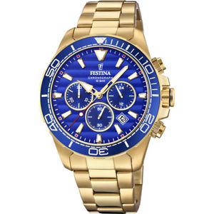 【送料無料】腕時計　ウォッチ　スポーツクロノグラフウォッチゴールドnuevo festina sport chronograph f203642 reloj azul esferadorado acero
