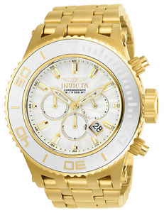 【送料無料】腕時計　ウォッチ　ストップウォッチゴールドステンレススチールinvicta hombres subaqua cronmetro 500m oro acero inoxidable