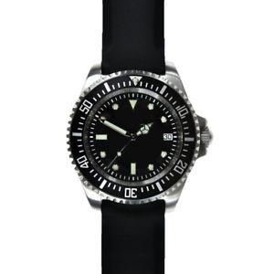 【送料無料】腕時計　ウォッチ　シリコンブランドダイバーmwc 24 jewels 300m automatico acciaio silicone nero no brand uomo orologio diver
