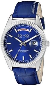 【送料無料】腕時計　ウォッチ　ニューヨークマディソンストラップsoamp;co york hombres 50412 madison cuarzo da y fecha azul reloj correa de
