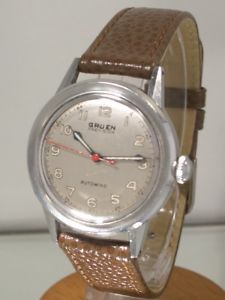 全ての 腕時計 ウォッチ ビンテージハンマーアラームボックスオンvintage Gruen Precision Auto Viento Hammer Automatik Reloj Hombre Incl Box 気質アップ Terraislandica Com