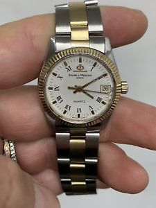 【貨物輸送無料】ウオッチ ご覧なさる ボーメメルシエジュネーブゴールドゴールドスチールbaume amp; mercier geneve oro gold acciaio steel 31 粍 quarzo