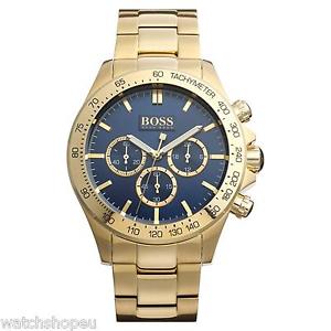 【貨物輸送無料】ウオッチ ご覧なさる ヒューゴボスゴールデンマンアラームクロノグラフnuevo hugo boss ヘモグロビン 1513340 de hombre dorado reloj crongrafo2 aos de garanta
