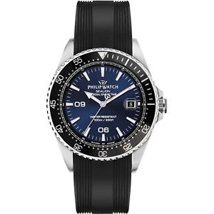 【貨物輸送無料】ウオッチ ご覧なさる オロロジィリップアシカウォッチウォッチシリコンネロブルorologio philip watch sealion r8251209001 uomo watch silicone nero 42粍 blu