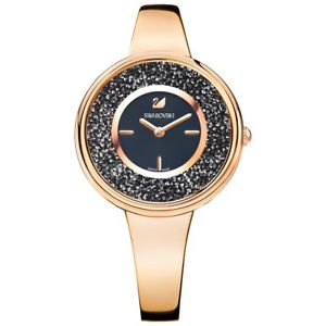 【貨物輸送無料】ウオッチ ご覧なさる スワロフスキーローズゴールドnuevo anuncioreloj crystalline pure swarovski 5295334 esfera negra oro rosa
