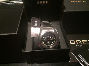 【貨物輸送無料】ウオッチ ご覧なさる タグステンレススチールブレスレットreloj para hombres chronogragph breil 生物戦0382 con pulsera de acero inoxidable nuevo con etiqueta