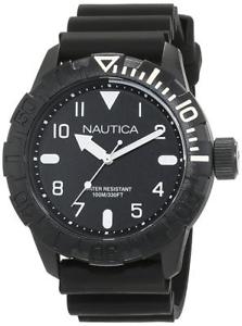 【送料無料】腕時計　ウォッチ　シリコーンサブメートルorologio uomo nautica nad10081g silicone nero sub 100mt