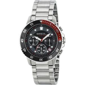 【送料無料】腕時計 ウォッチ クロノネロロッソorologio uomo breil tribe explore ew0338 chrono bracciale acciaio nero rosso