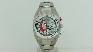 【送料無料】腕時計 ウォッチ クロノビアンコロッソchronotech orologio 7003m uomo chrono acciaio sottocosto bianco e rosso watch