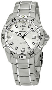 【送料無料】腕時計　ウォッチ　ステンレススチールアラームマニュアルfestina f161701 reloj hombre de acero inoxidable reloj pulsera con nuevo indica la fecha
