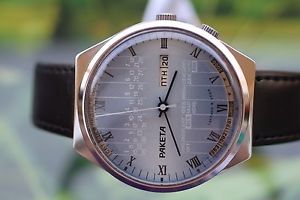 【送料無料】腕時計　ウォッチ　クロックソマルチカレンダーpara hombres reloj muy grande urss raketa 17 joyas con calendario multi original